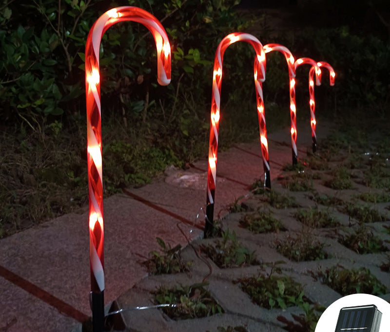 Solar Powered Cane String Lights Christmas Home Decor