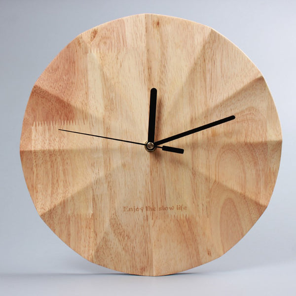 Wooden clock wall clock