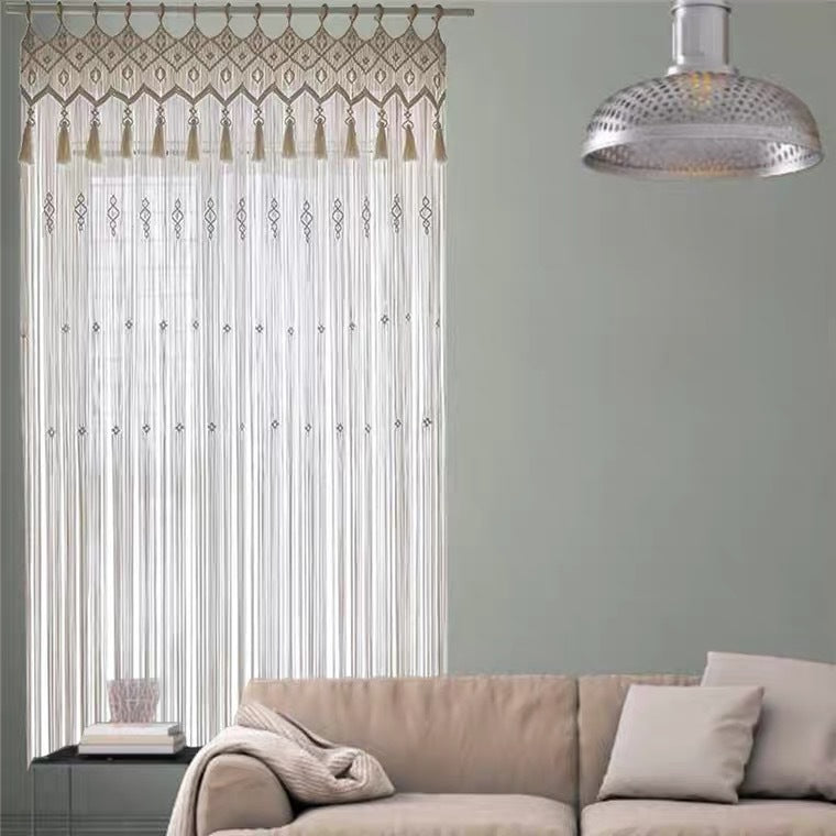 Hand-Woven Tapestry Curtain