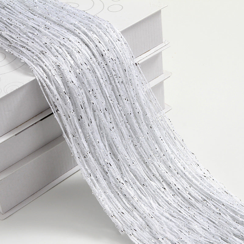 Flashing Silver Thread Curtain Meters Silver Silk Curtain Hanging