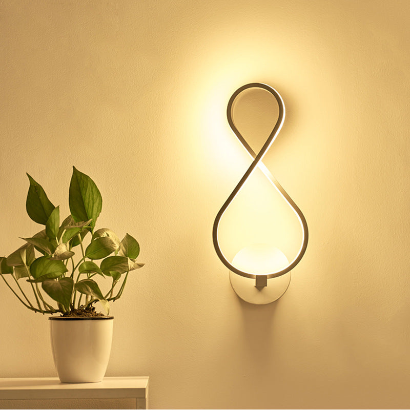 Simple And Creative Musical Note Led Wall Lamp