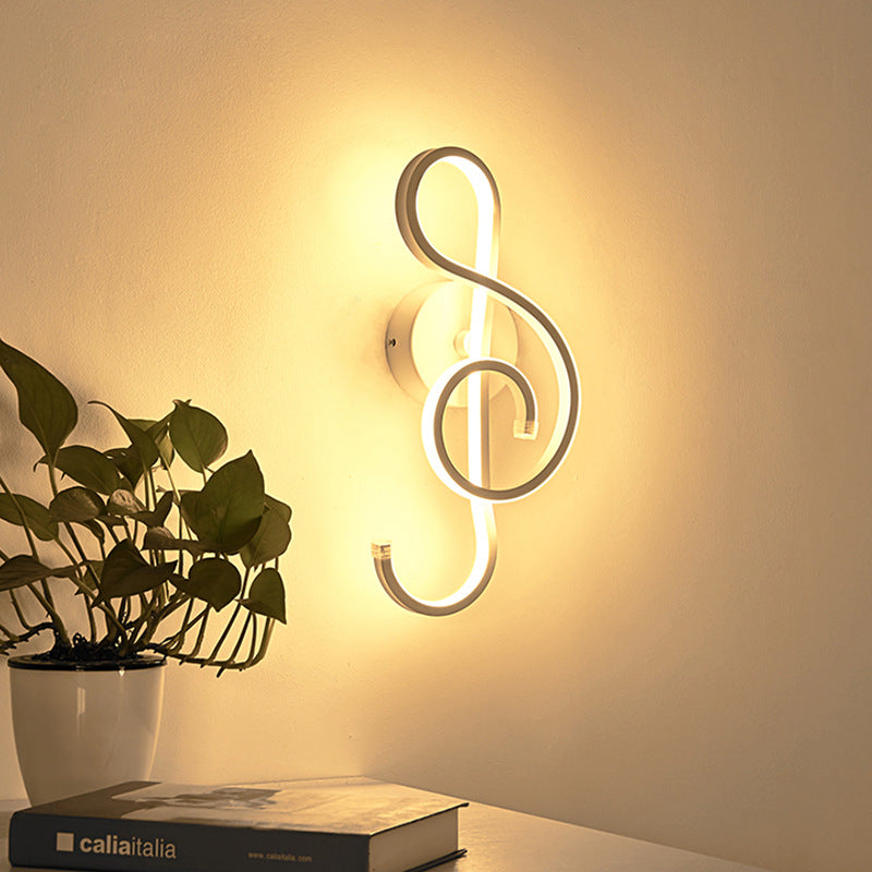 Simple And Creative Musical Note Led Wall Lamp