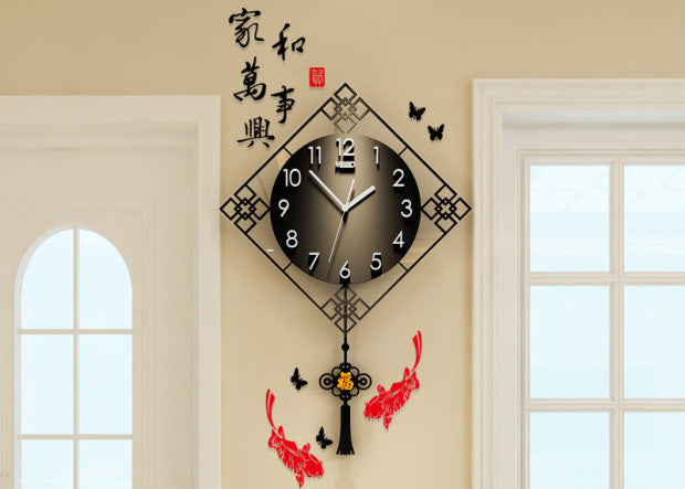 Chinese style quartz clock wall clock