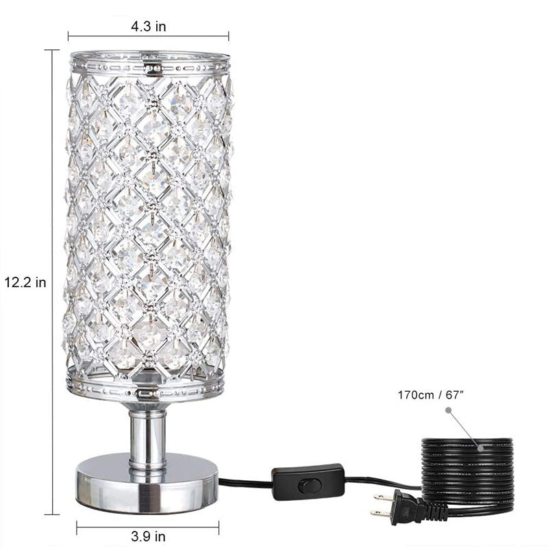 Modern Crystal Table Lamp With Stylish Personality And Warm Bedside Decoration For Bedroom And Living Room