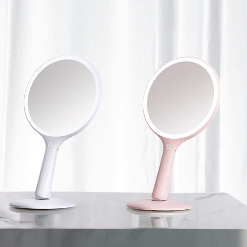 Makeup mirror with lamp double-sided mirror