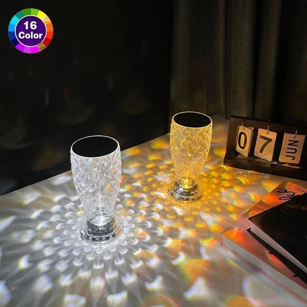 LED Rechargeable Touch Night Fish Scale Lamp With USB