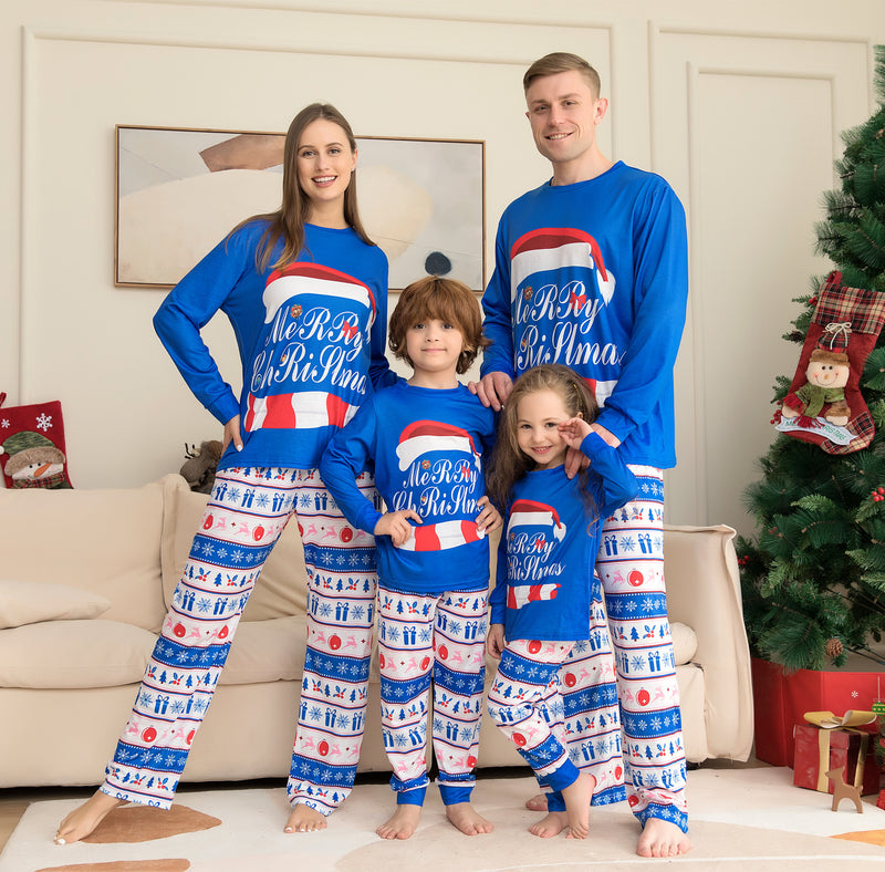Letter Print Matching Family Pajamas Christmas  Sets