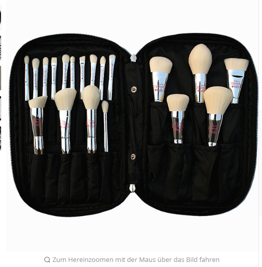 Professional 19pcs Makeup Brushes Live Set Beauty Full Silver Cosmetic Brush Kit with Bag Face Eye Makeup Collection