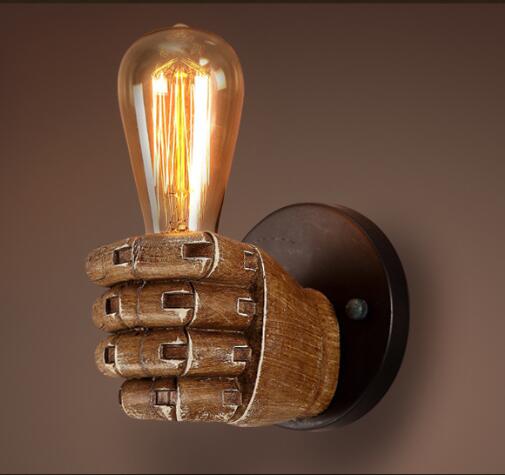 Fist resin wall lamp creates decorative wall lamp