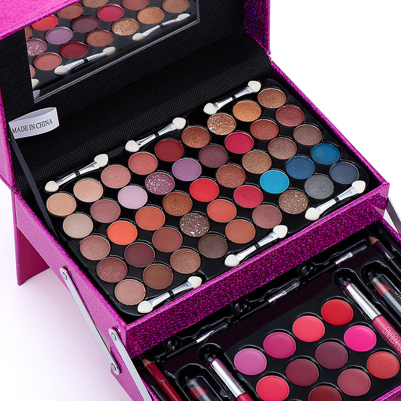 Eyeshadow Palette Lipstick Lip Gloss Blush Set